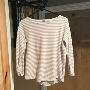 Old Navy Pink and White Striped Tee